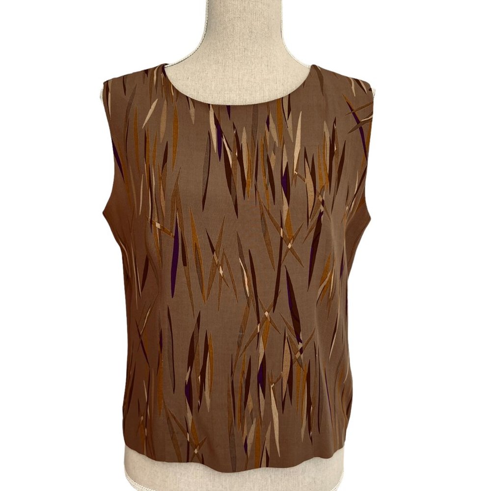 Vintage Earthy Blouse Shell Size 8